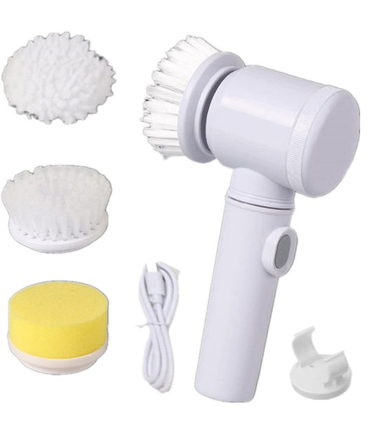 Spazzola Rotante Elettrica Per Pulizia Multifunzione Con 3 Testine Bagno Cucina         
