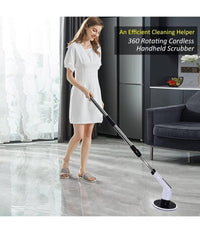 Spazzola Rotante Pulizia Elettrica A Batteria 7 Teste Per Bagno Cucina Piastrelle         