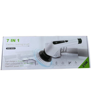 Spazzola Rotante Pulizia Elettrica A Batteria 7 Teste Per Bagno Cucina Piastrelle         