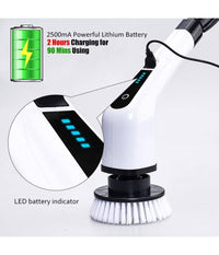 Spazzola Rotante Pulizia Elettrica A Batteria 7 Teste Per Bagno Cucina Piastrelle         