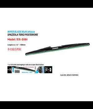 Spazzola Tergi Posteriore Universale 16" / 400 Mm Lunotto Ricambi Per Auto         