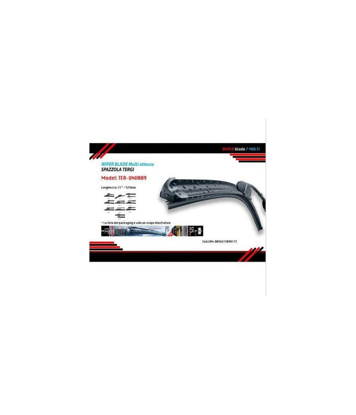 Spazzola Tergicristallo Auto Universale Multiattacco 21"/525mm Ter-unv009 Maxtech         