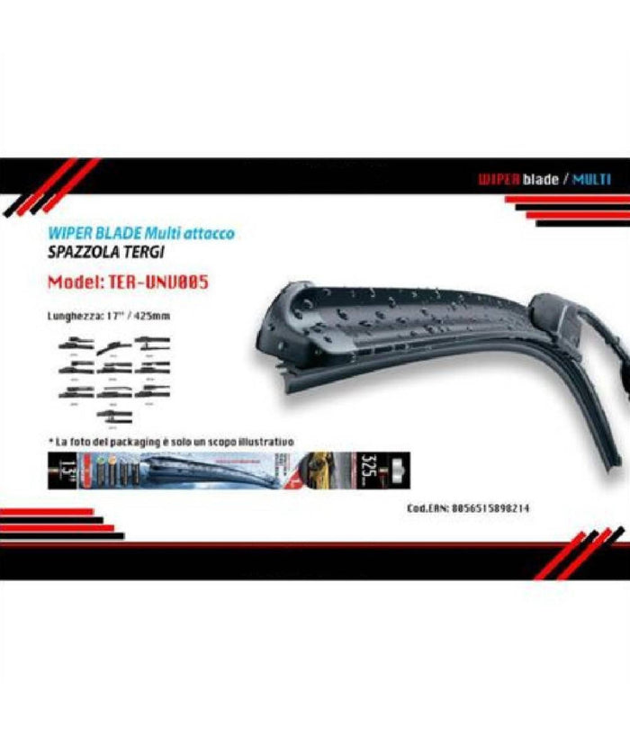 Spazzola Tergicristallo Multiattacco Auto Universale 17"/425mm Ter-unv005 Maxtech         