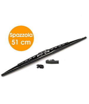 Spazzola Tergicristallo Standard Singola Per Auto In Metallo E Gomma 51 Cm         