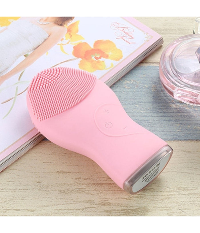 Spazzola Ultrasonica Per Pulizia Viso Faccia Esfoliante Massaggiatore Antietà          