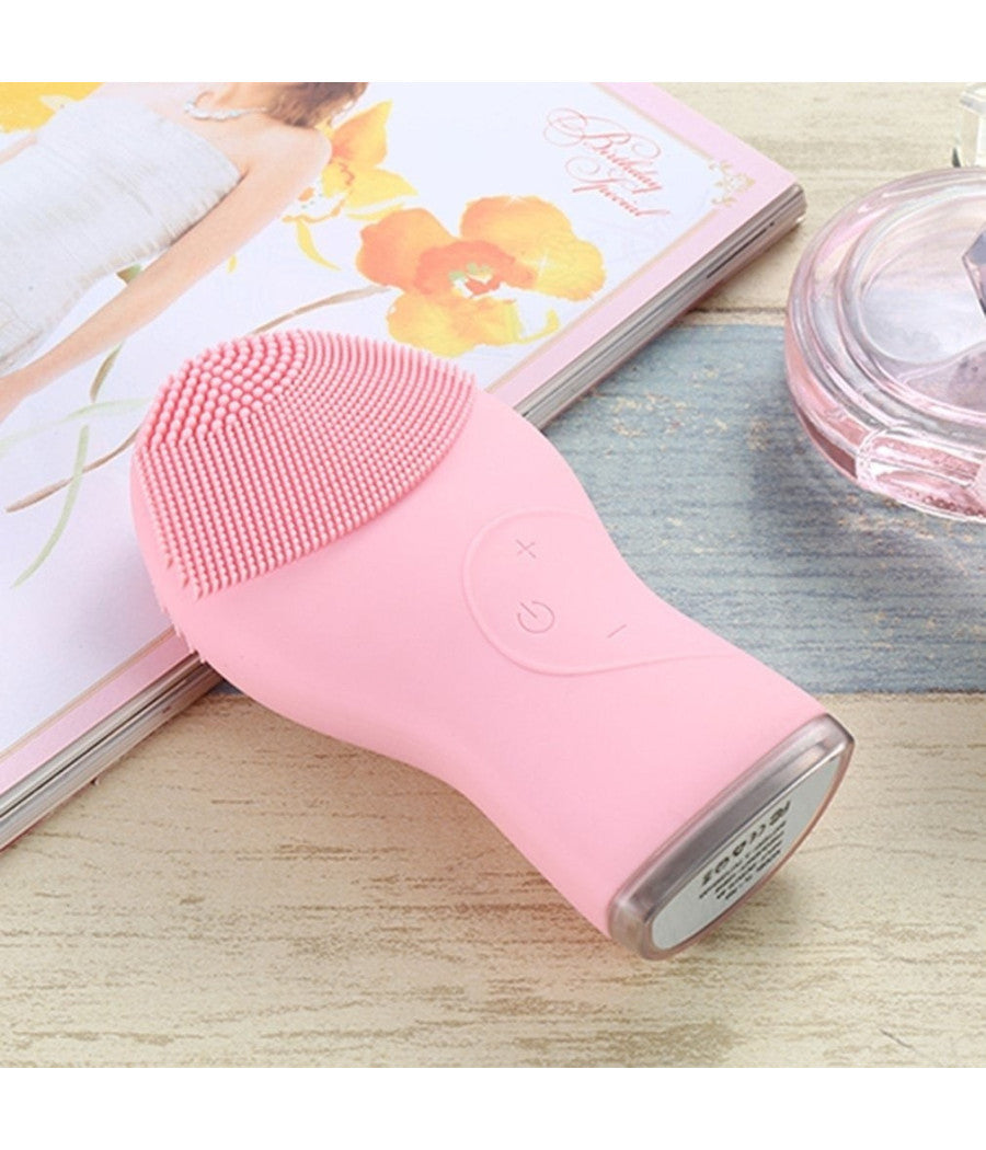 Spazzola Ultrasonica Per Pulizia Viso Faccia Esfoliante Massaggiatore Antietà          