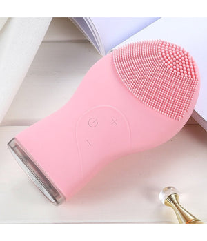 Spazzola Ultrasonica Per Pulizia Viso Faccia Esfoliante Massaggiatore Antietà          