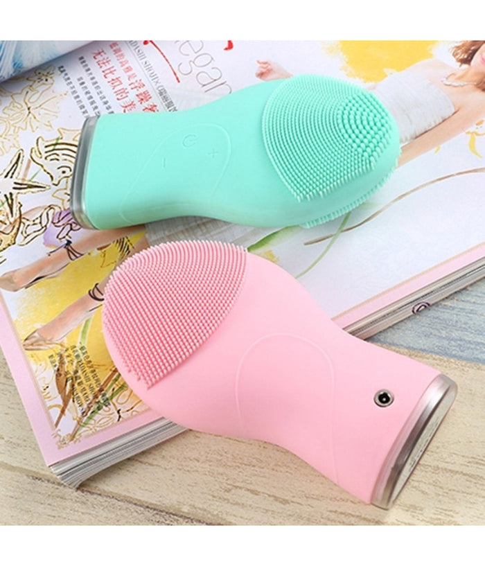 Spazzola Ultrasonica Per Pulizia Viso Faccia Esfoliante Massaggiatore Antietà          