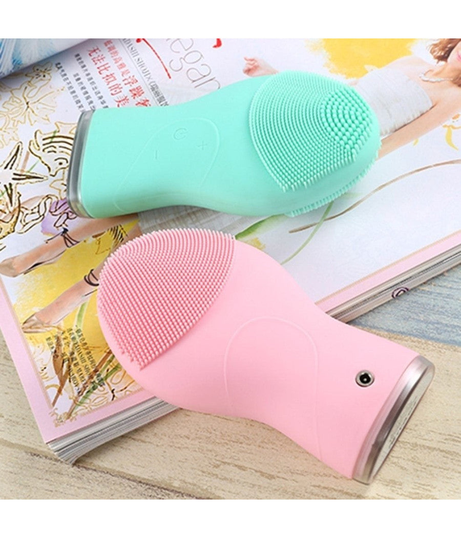 Spazzola Ultrasonica Per Pulizia Viso Faccia Esfoliante Massaggiatore Antietà          