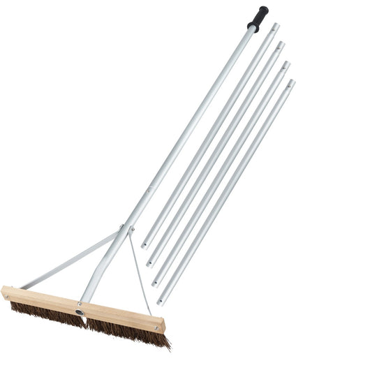 Spazzola tetto foglie rastrello regolabile 165-626 cm 5 aste, Spazzola tetto strumento pulizia tetto rimuovere foglie Argento-Utensili professionali