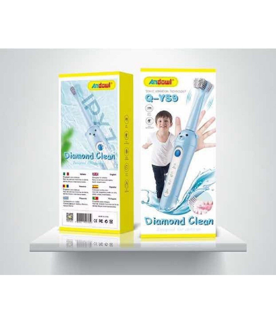 Spazzolino Elettrico Per Bambini Ricaricabile Usb Bear 3 Modalità  Testine Q-ys9         