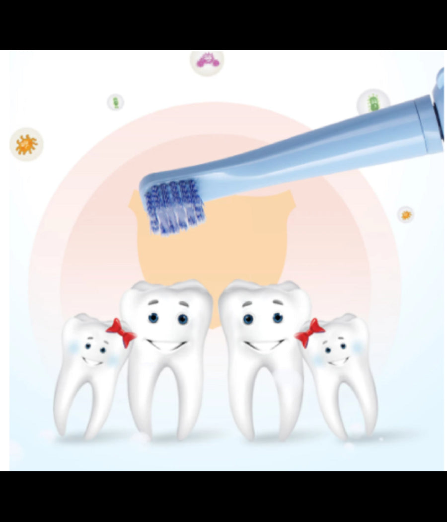 Spazzolino Elettrico Per Bambini Ricaricabile Usb Bear 3 Modalità  Testine Q-ys9         