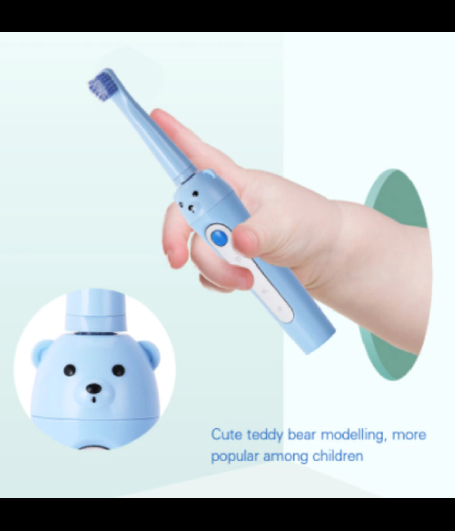 Spazzolino Elettrico Per Bambini Ricaricabile Usb Bear 3 Modalità  Testine Q-ys9         