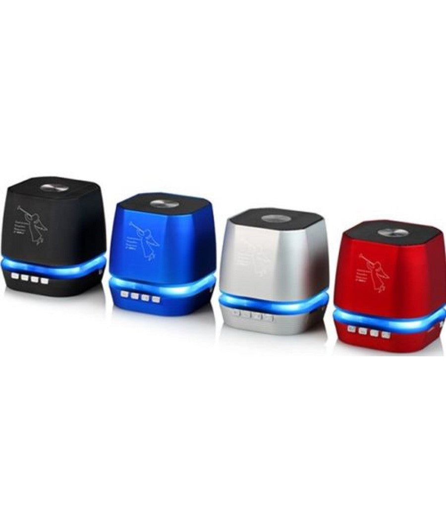 Speaker Bluetooth Cassa Portatile Led Altoparlante Mp3 Sd Card Aux X Smartphone         
