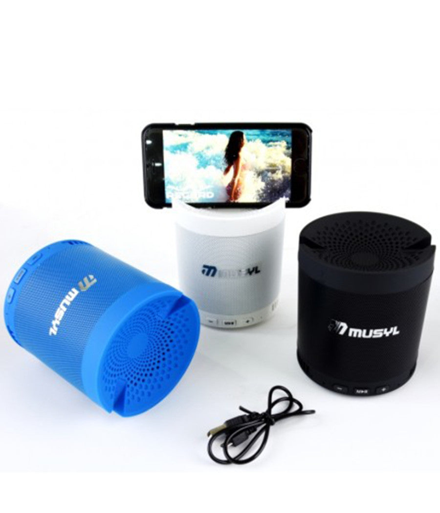 Speaker Cassa Bluetooth Mp3 Vivavoce Led Microsd Usb Tf Radio Fm Mu-q3         