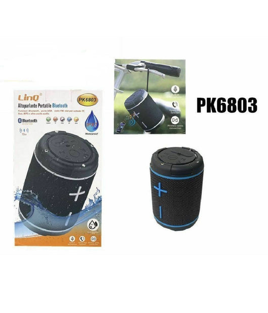 Speaker Cassa Bluetooth Portatile Impermeabile Usb Radio Fm Tf Linq Pk6803         