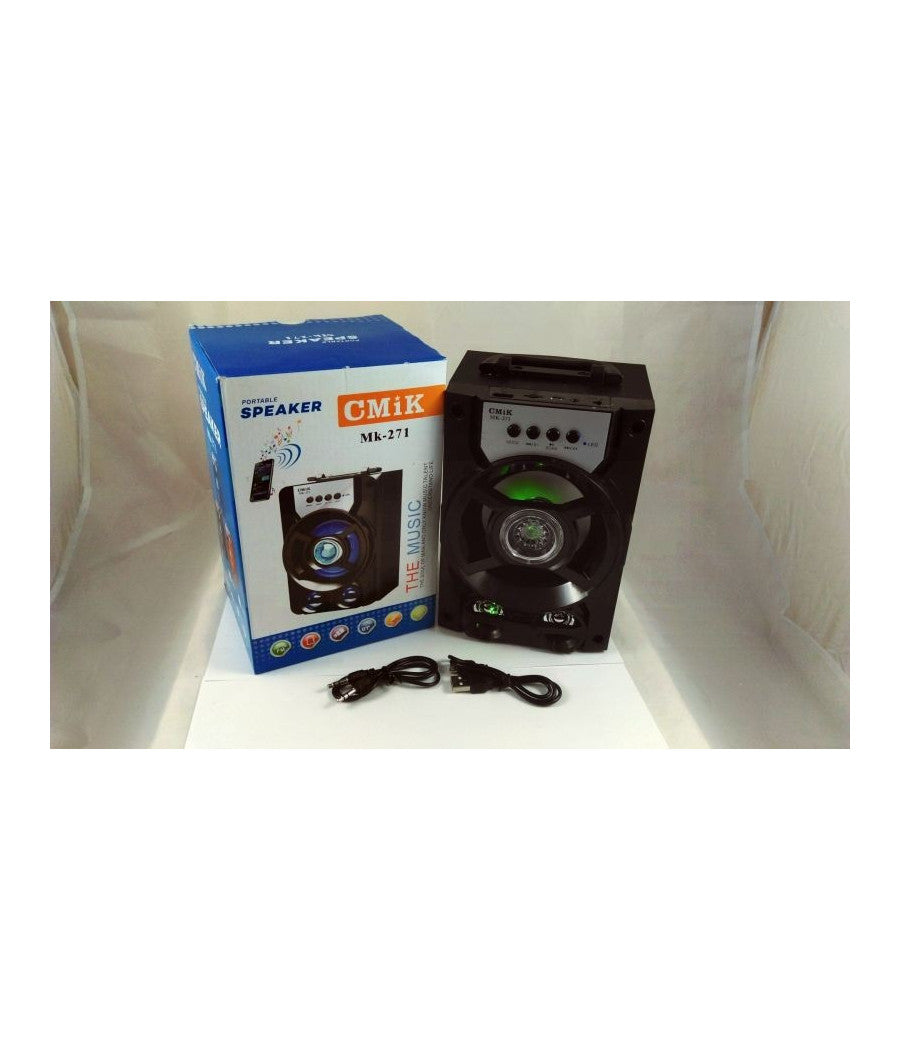 Speaker Cassa Multimediale Portatile Radio Fm Bluetooth Sd Usb Mp3 Mk-271         