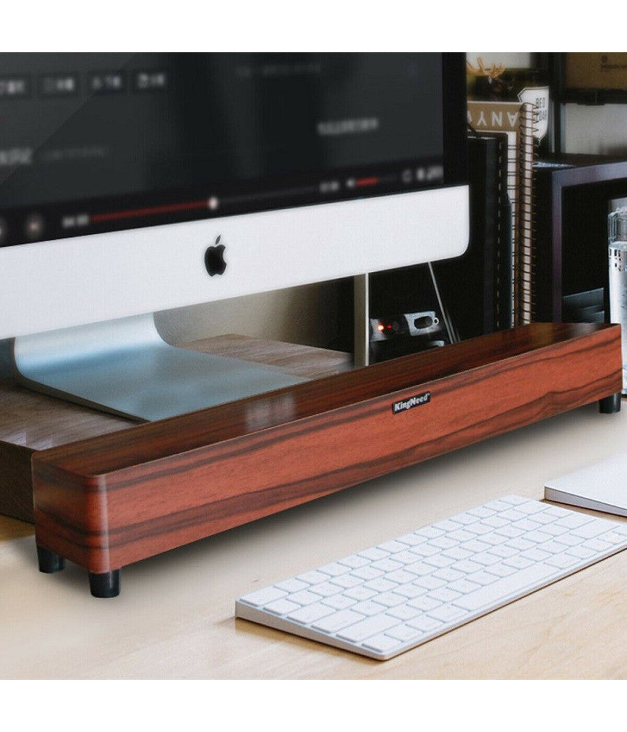 Speaker Cassa Soundbar Legno Aux Bluetooth 4.2 Wireless Smartphone Tv Tablet Pc         