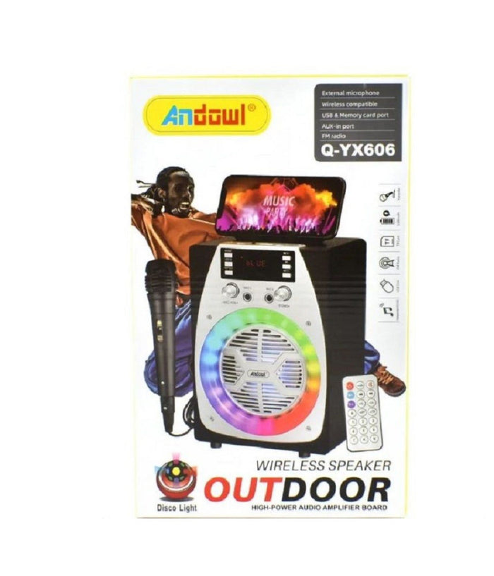 Speaker Portatile Karaoke Altoparlante Bluetooth Wireless Microfono Led Q-yx606         