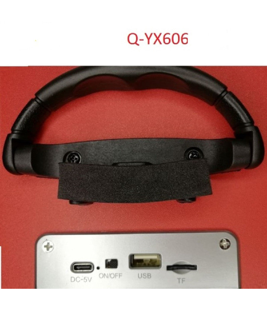 Speaker Portatile Karaoke Altoparlante Bluetooth Wireless Microfono Led Q-yx606         