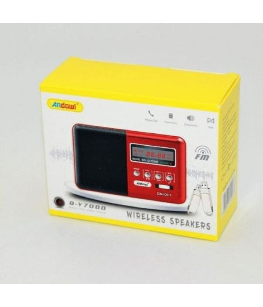 Speaker Wireless Bluetooth Ricaricabile Altoparlante Radio Fm Portatile Q-y7000         