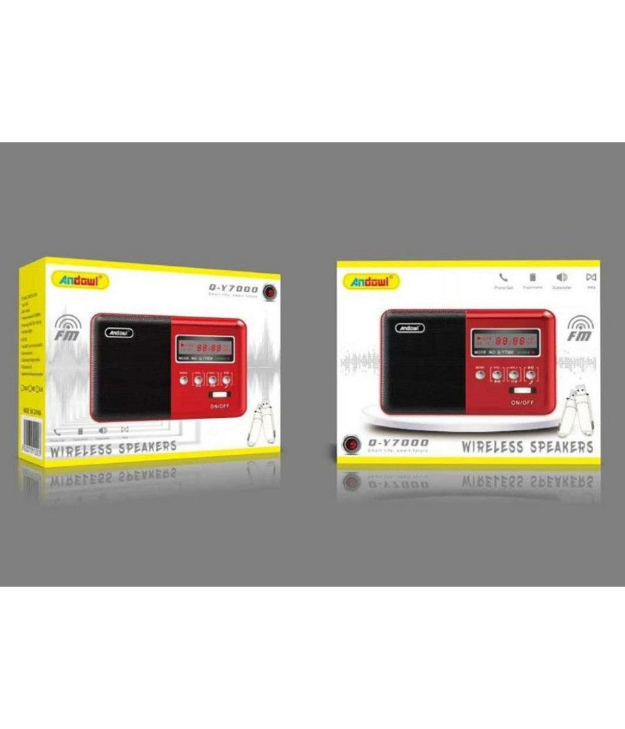 Speaker Wireless Bluetooth Ricaricabile Altoparlante Radio Fm Portatile Q-y7000         