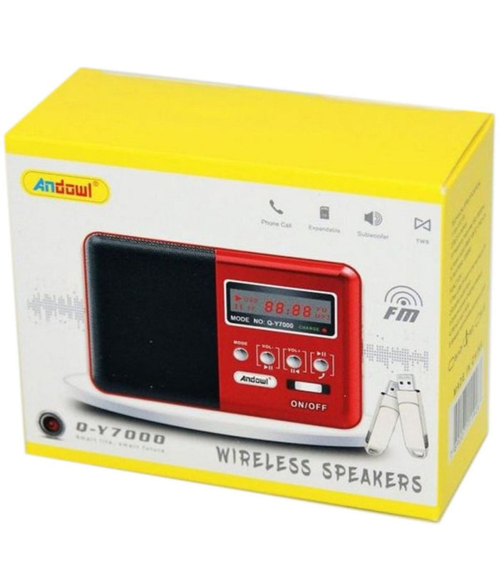 Speaker Wireless Bluetooth Ricaricabile Altoparlante Radio Fm Portatile Q-y7000         