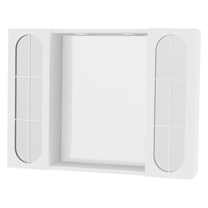 SPECCHIERA DA BAGNO PENSILE DOPPIO 'OLTEA' art. 940 led - laccata bianca