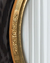 Mobili2g - specchiera in foglia oro ovale- misure: l.60 x h.80 x p.5