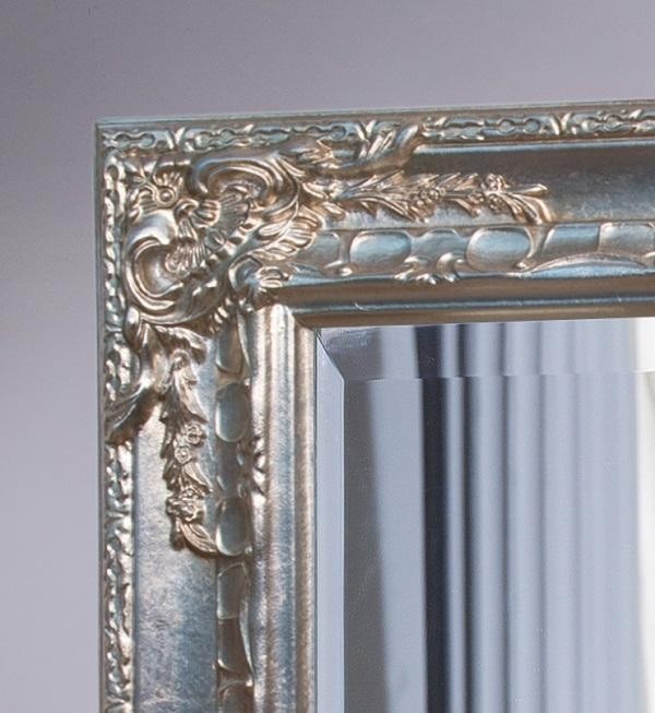 Mobili2g - specchiera in foglia argento rettangolare- misure: l.75 x h.95 x p.3