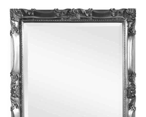 Mobili2g - specchiera foglia argento rettangolare- misure: l.42 x h.52 x p.5