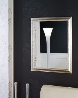 Specchiera in foglia argento rettangolare- misure:72 x 92 x 3