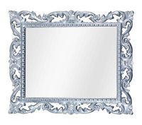 Mobili2g - specchiera foglia argento brillante rettangolare- misure: l.73 x h.86 x p.4