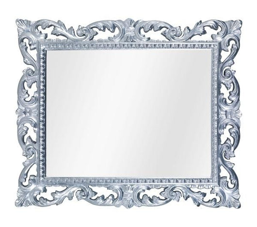 Mobili2g - specchiera foglia argento brillante rettangolare- misure: l.73 x h.86 x p.4