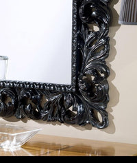 Specchiera laccata nera lucida rettangolare misure: 87 x 107 x 6