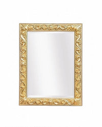 Mobili2g - specchiera in foglia oro brillante rettangolare- misure: l.64 x h.84 x p.4