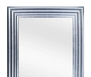 Mobili2g - specchiera foglia argento brillante rettangolare- misure: l.90 x h.148 x p.5