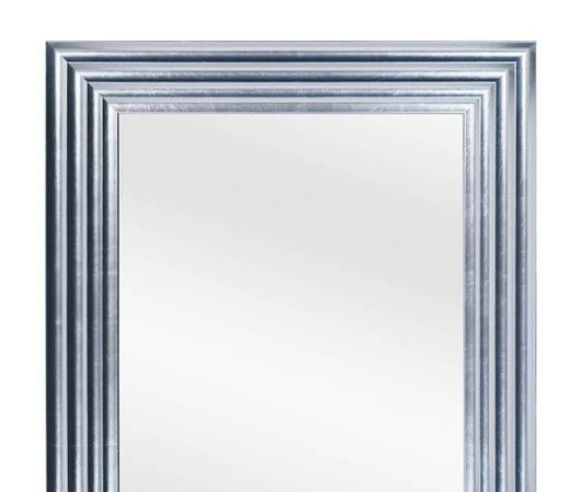 Mobili2g - specchiera foglia argento brillante rettangolare- misure: l.90 x h.148 x p.5