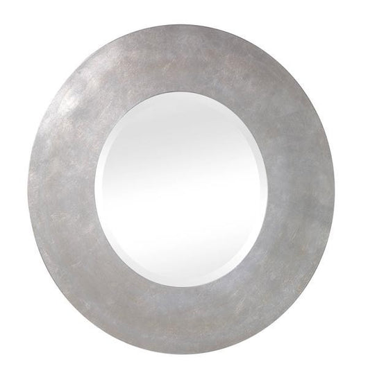 Mobili2g - specchiera in foglia argento ovale misura : l.78 x h. 73 x p. 2