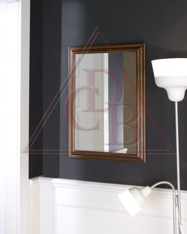 Specchiera in legno tinta noce rettangolare misure: 49 x 69 x 3