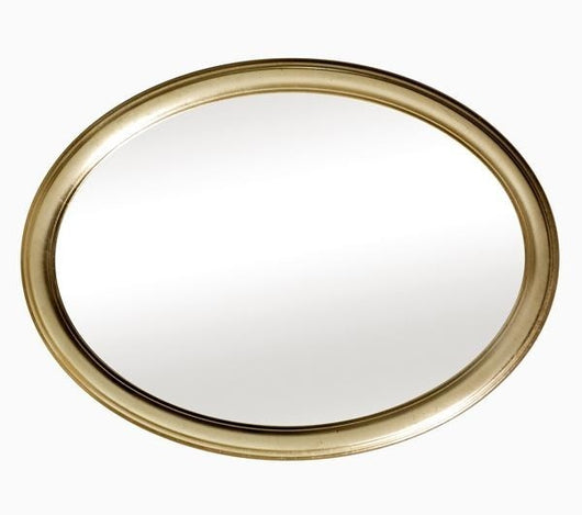 Specchiera in foglia oro ovale- misure: 59 x 79 x 3