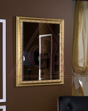 Specchiera in foglia oro rettangolare misure: 74 x 94 x 4