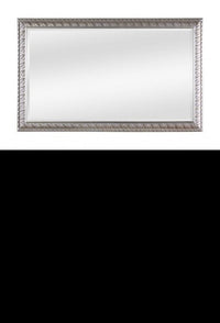 Specchiera in foglia argento rettangolare- misure:  l.148 x h. 90 x p.4