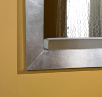 Specchiera in foglia argento rettangolare- misure: 99 x 79 x 3