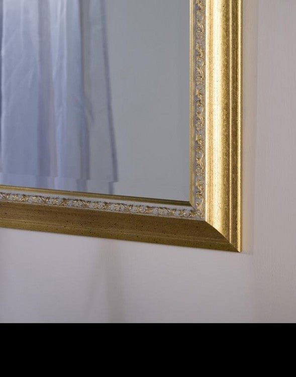 Specchiera in foglia oro rettangolare misure: 62 x  82 x sp. 3