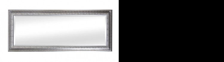 Mobili2g - specchiera in foglia argento rettangolare- misure: l.54 x h.134 x p.4