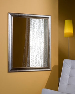 Specchiera in foglia argento rettangolare misure: 73 x 93 x 3