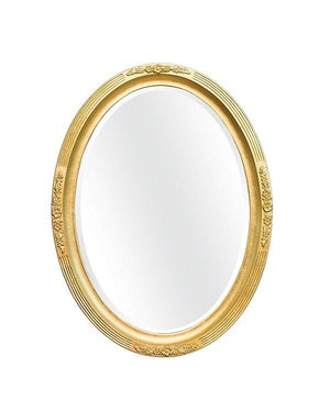 Mobili2g - specchiera in foglia oro ovale- misure: l.60 x h.80 x p.5
