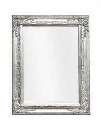 Mobili2g - specchiera in foglia argento rettangolare- misure: l.75 x h.95 x p.3