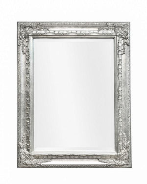 Mobili2g - specchiera in foglia argento rettangolare- misure: l.75 x h.95 x p.3